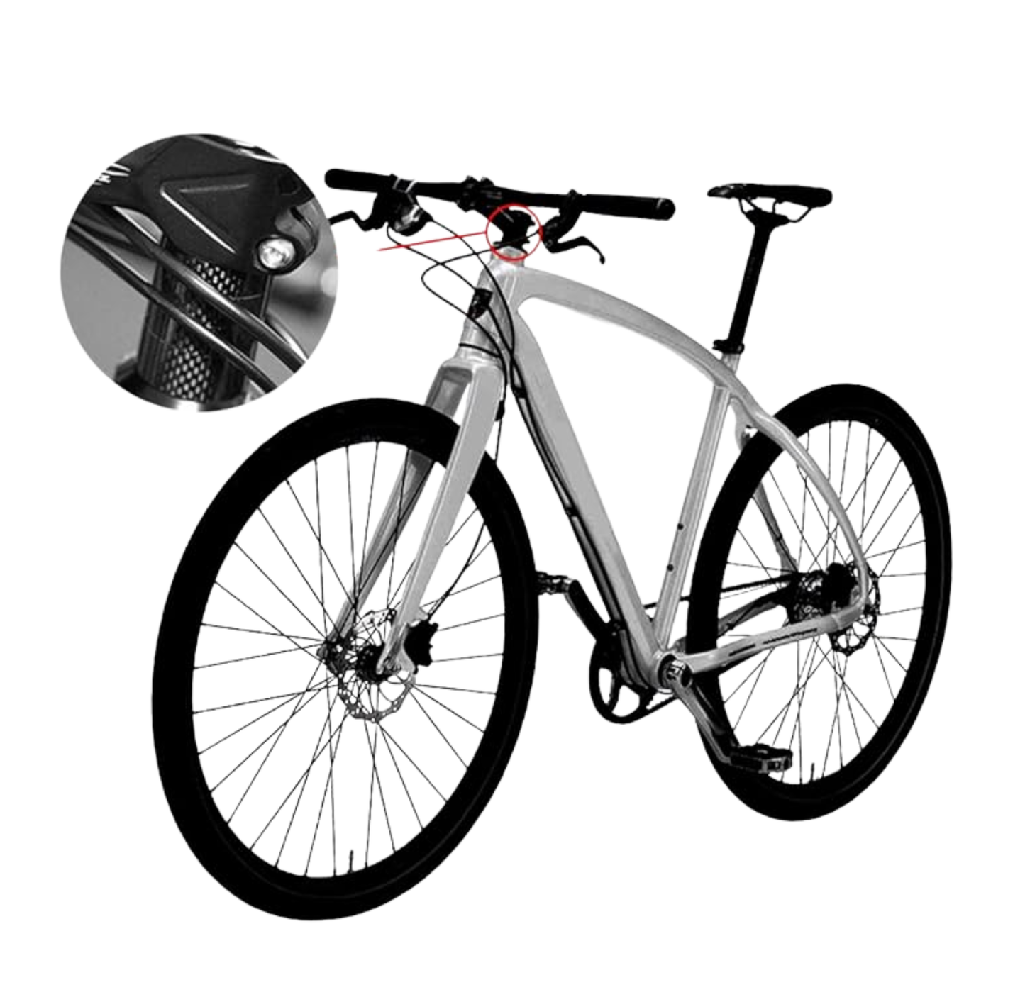 Entretoise en fibre de carbone pour vélo