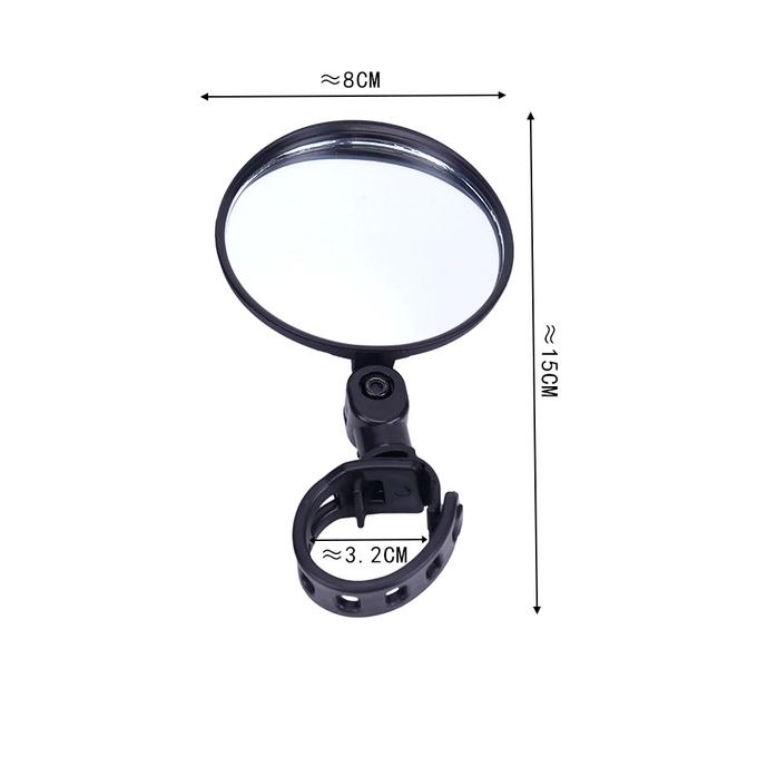 Paire rétroviseur de vélo à grand angle, vision arrière 360 degrés
