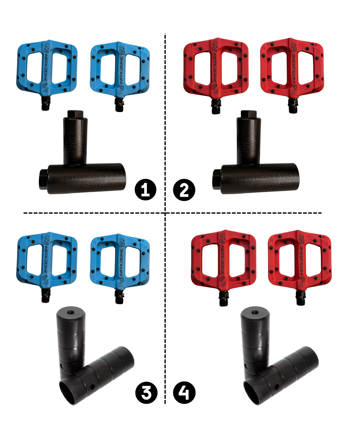 Pedale MAXZONE + Repose pied acier