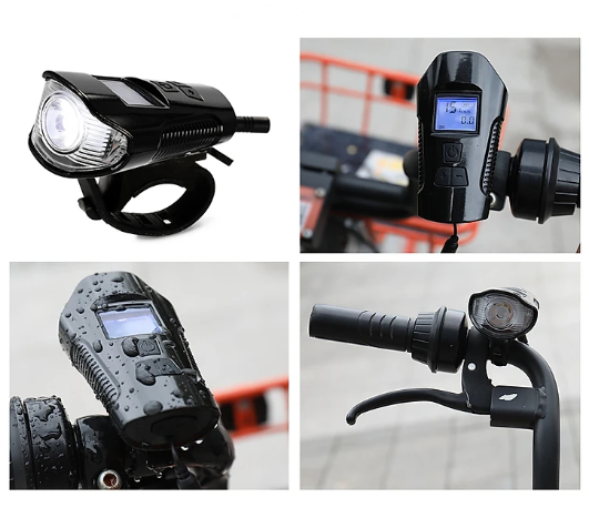 Lampe à vélo Set USB rechargeable+compteur