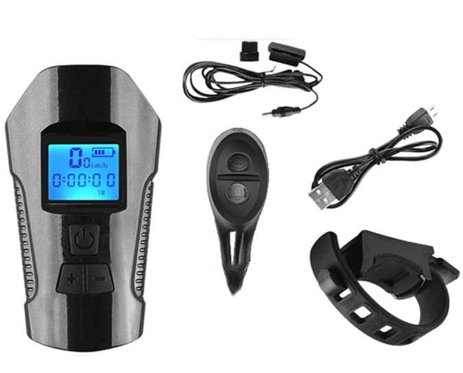 Lampe à vélo Set USB rechargeable+compteur