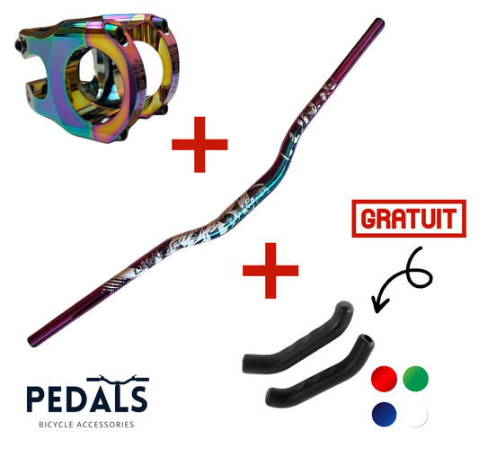 Potons HASSNS + Guidon LUNJE 780mm + Gomme levier