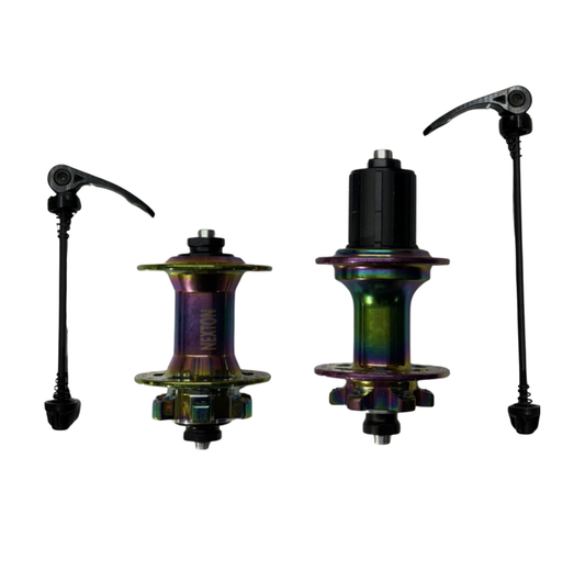 Moyeux  AV+AR 36H rain bow