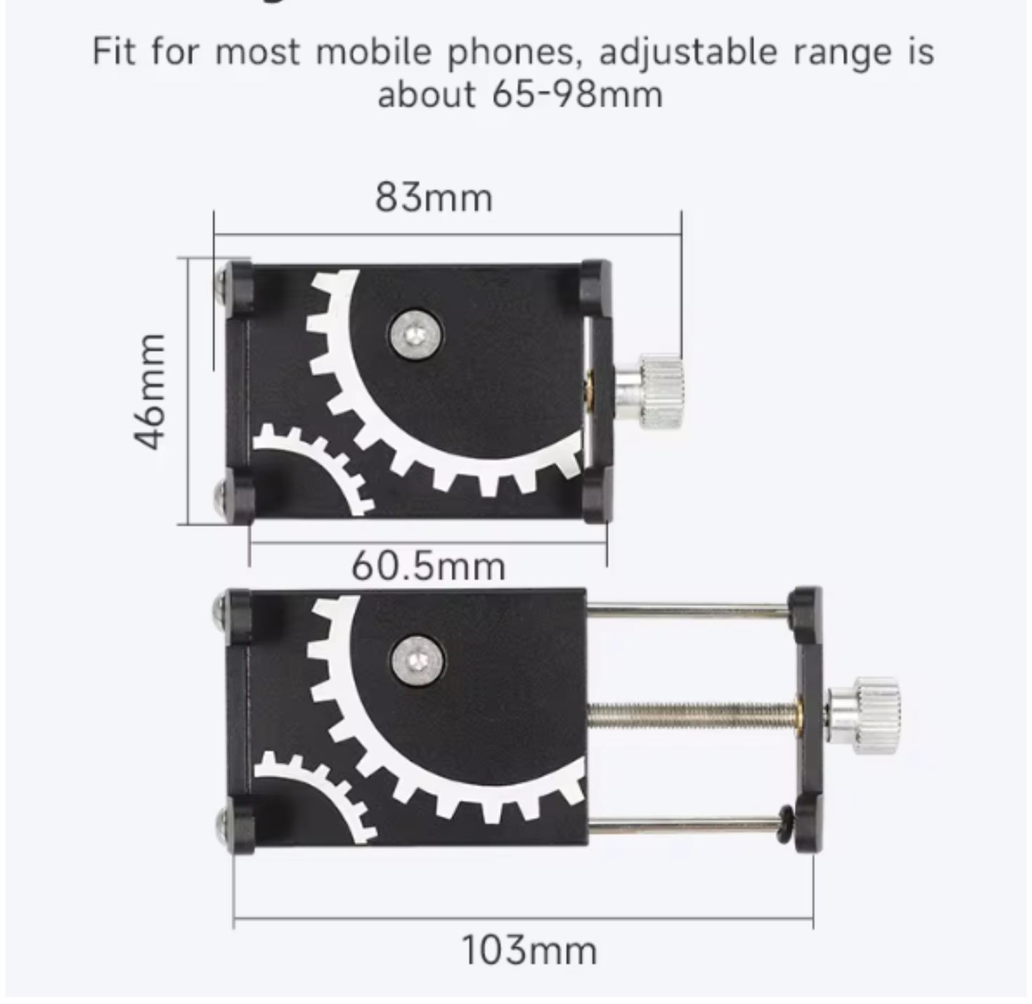 Support téléphone aluminium